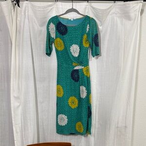 Boden Floral Green Dress